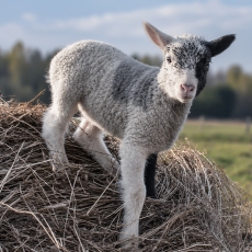 Naminė avis - Ovis aries, ėriukas | Fotografas Gintautas Steiblys
